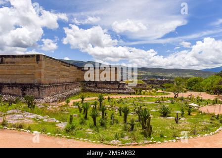 Archeological Zone of Mitla, Columns Group, The Palace, Oaxaca state, Mexico Stock Photo