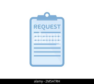 Official request notepad, service request logo design. Privacy Act Request. Business concept meaning Form vector design and illustration. Stock Vector