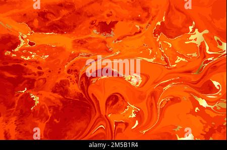 Red and gold background. Stock Vector