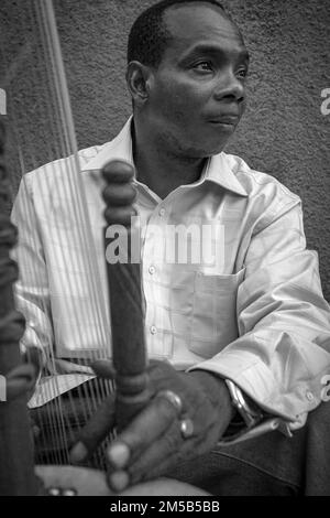 Toumani Diabaté Kora player from Mali Stock Photo