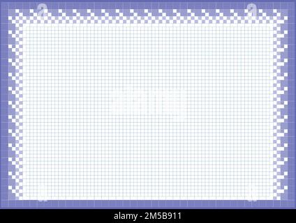 Grid Linear Quadratic Square Template Frame Vector Stock Vector
