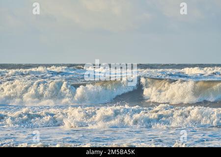 Waves at north sea coast in denmark. High quality photo Stock Photo