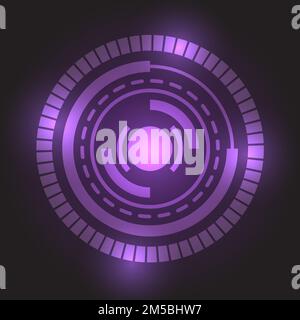 Abstract technology with Hi-tech violet background, stock vector Stock Vector