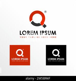 Simple and unique Letter or word Q or IQ conneceted font image graphic icon logo design abstract concept vector stock related to initial or monogram Stock Vector