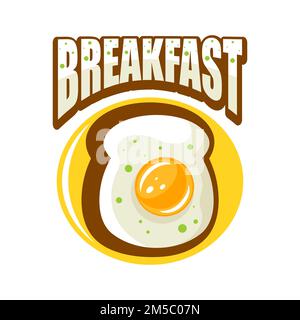 Modern and creative scrambled toast logo Stock Vector