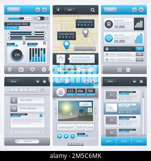 UI flat design elements. Vector eps 10. Stock Vector