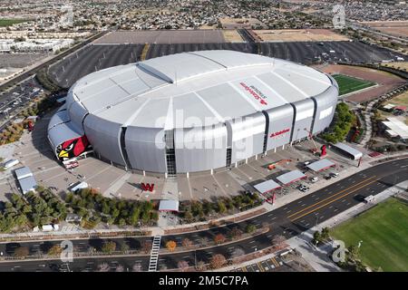 The Pat Tillman statue and Freedom Plaza at State Farm Stadium amid the  global coronavirus COVID-19 pandemic, Saturday, May 17, 2020, in Glendale,  Ariz. Tillman (1976-2004), a safety who played at Arizona