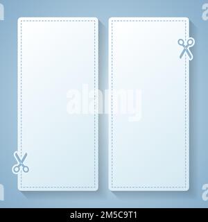 Blank white advertising coupon. Vector eps 10. Stock Vector
