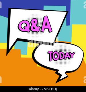 Text sign showing Q A. Internet Concept defined as questions being asked and answers Stock Photo