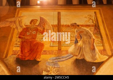 England, East Sussex, Berwick, Berwick Church, Interior Murals Painted by Vanessa Bell and Duncan Grant Stock Photo