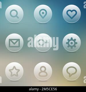 icon set for web or mobile devices Stock Vector