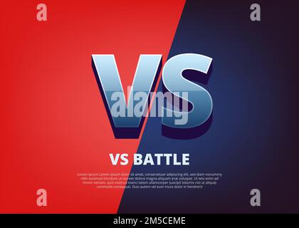 VS Versus comic design. VS Logo with space for text. Vector illustration. Stock Vector