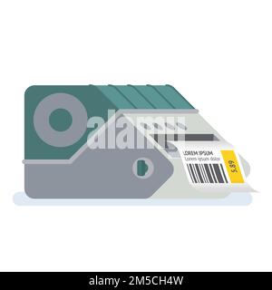 Bar code printer Label printer Vector icon illustration Stock Vector