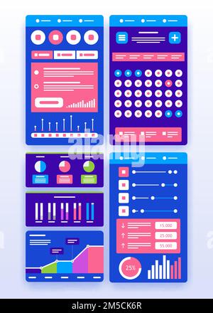 Futuristic hightech virtual screen design. Computer systems hud panel ...