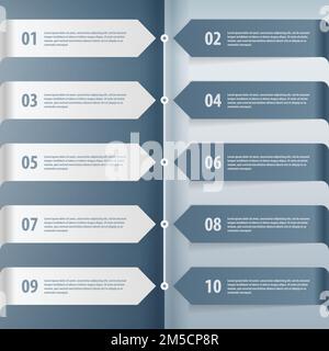 Step by step infographics vector illustration eps 10. Stock Vector