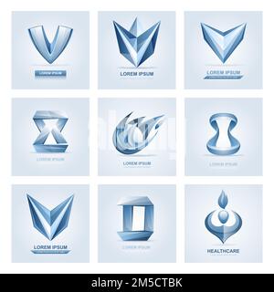 Logo elements and abstract web icons for your design. Vector eps 10. Stock Vector