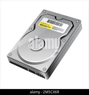 Hard disk drive (HDD), vector EPS 8. Stock Vector