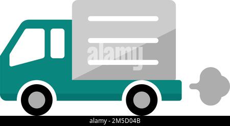 Delivery truck vector icon illustration (shipping, transport) Stock Vector