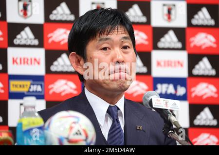 Tokyo, Japan. 28th Dec, 2022. Hajime Moriyasu (JPN) Football/Soccer : Japan national team coach presentation press conference in Tokyo, Japan . Credit: YUTAKA/AFLO SPORT/Alamy Live News Stock Photo