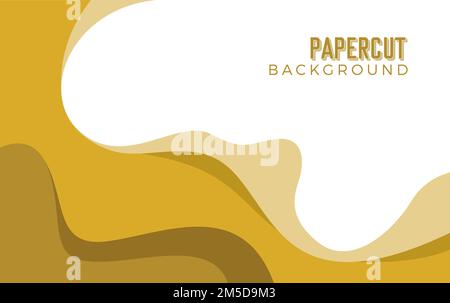 Papercut Abstract Background. Wave Wallpaper Vector Design Stock Vector