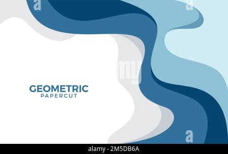 Geometric Papercut Background. Abstract Wallpaper Stock Vector