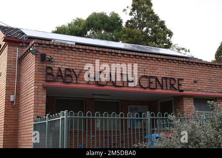 Exterior of the Baby Health Centre, which offers maternal, child and family health services, located on Palmer Ave Stock Photo