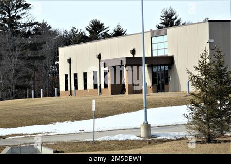 The Central Issue Facility (CIF) is shown March 3, 2022, at Fort McCoy, Wis. The facility (building 780) was built at a cost of more than $9 million. Central Issue Facility personnel began operations at the building Sept. 14, 2015. Operating out of a 62,548-square-foot facility in building 780, CIF personnel have plenty of space to store equipment and support customers. Since 2011, the Fort McCoy CIF has been issuing Reserve Soldiers their entire Organizational Clothing and Individual Equipment needs. Stock Photo