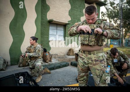 Airmen with the 332nd Expeditionary Security Forces Squadron ...