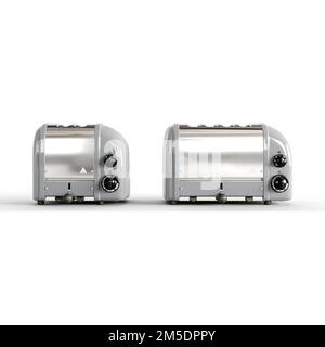 A 3d illustration of a toaster isolated on a white background Stock Photo