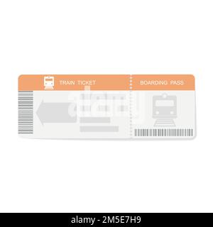 Train ticket template. Railway transport pass layout Stock Vector Image ...