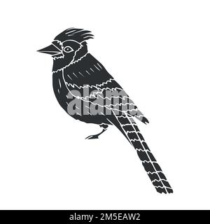 Blue Jay Bird Silhouette Logo Design Vector Illustration By weasley99