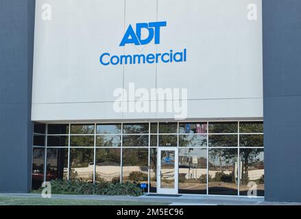 Houston, Texas USA 12-25-2022: ADT Commercial office building exterior in Houston, TX. American security system company founded in 1874. Stock Photo
