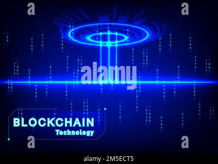 Abstract Background Hitech Technology BlockChain information data storage vector illustration Stock Vector