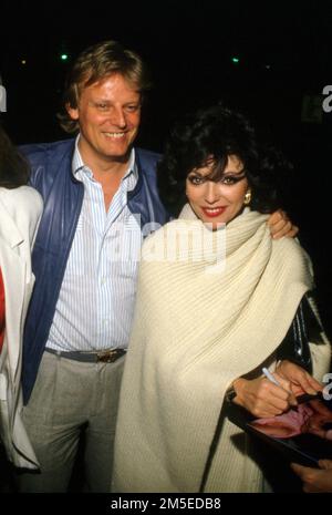 Joan Collins at Spago on January 26, 1989 in Hollywood, California ...