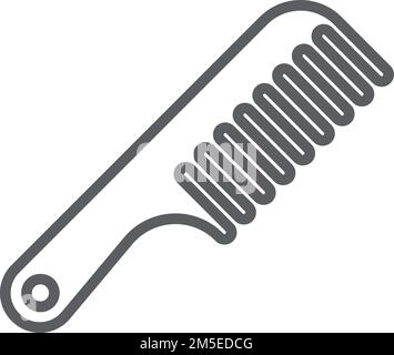 Hair brush icon. Wide tooth comb symbol Stock Vector