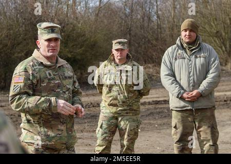 From left, Command Sgt. Maj. Christopher Shaiko, command sergeant major ...