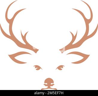 Deer logo icon design illustration Stock Vector