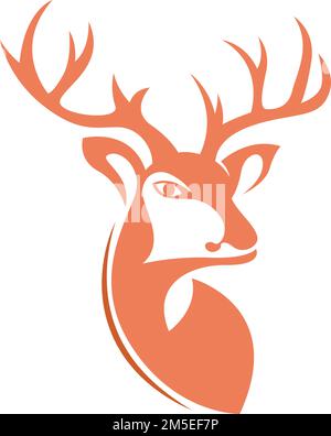Deer logo icon design illustration Stock Vector
