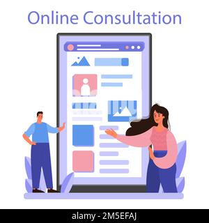 Website prototyping online service or platform. Web page modeling, interface development. Brainstorming and creative idea concept. Online consultation Stock Vector