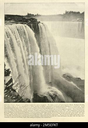 Vintage illustration after a photograph of Niagara Falls, Canada, 19th Century Stock Photo