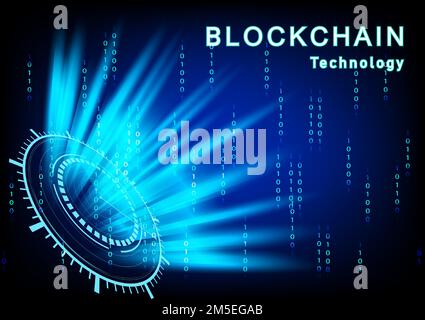 Abstract Background Hitech Technology BlockChain information data storage vector illustration Stock Vector