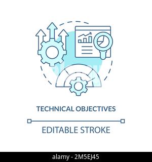 Technical objectives turquoise concept icon Stock Vector Image & Art ...