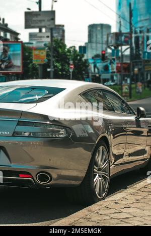 Kiev, Ukraine - May 27, 2012: Aston Martin Rapide in the city Stock Photo