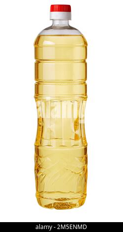 oil plastic bottle isolated on white background with clipping path Stock Photo