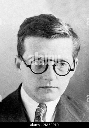 Shostakovich. Portrait of the russian composer and pianist, Dmitri Dmitriyevich Shostakovich (1906-1975), before 1941 Stock Photo