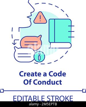 Create code of conduct concept icon Stock Vector