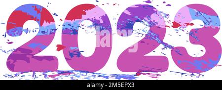 New Year 2023 Sign Design Element Or Greeting Card Stock Vector Image 