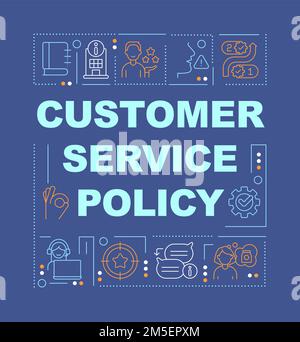Customer service word concepts dark blue banner Stock Vector Image ...