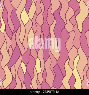 Stylized vertical waves seamless vector pattern, desert colors. Great for textile, packaging, wrapping paper Stock Vector