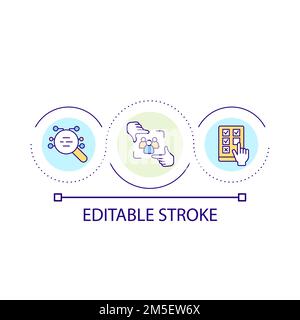Social poll loop concept icon Stock Vector